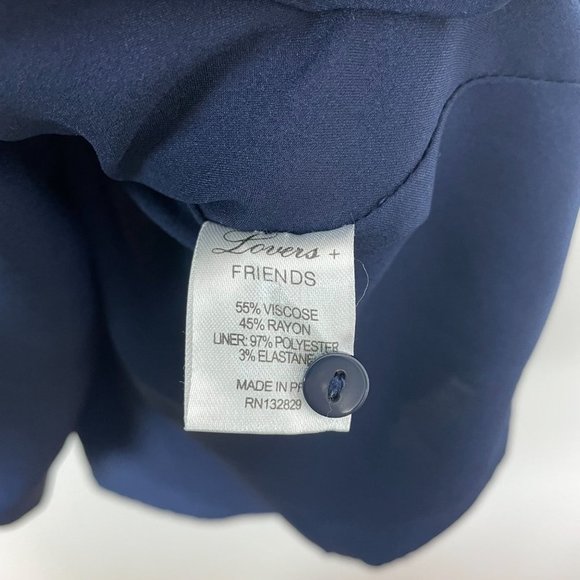 Lovers + Friends Woman's Sz XS Blue Vineyard Floral Off the Shoulder Dress - Picture 9 of 12